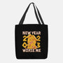 New Year Worse Me-none basic tote bag-Aarons Art Room