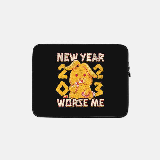 New Year Worse Me-none zippered laptop sleeve-Aarons Art Room