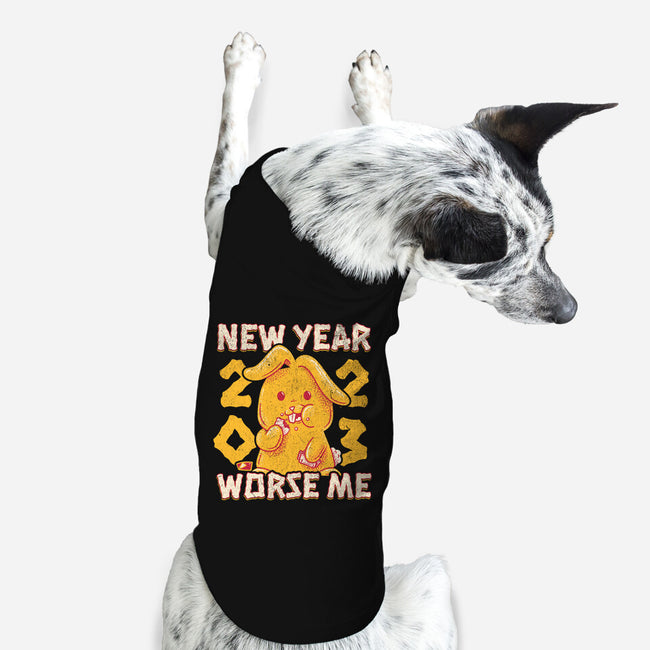 New Year Worse Me-dog basic pet tank-Aarons Art Room