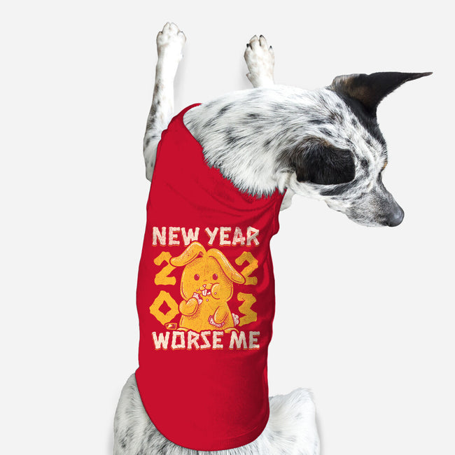 New Year Worse Me-dog basic pet tank-Aarons Art Room