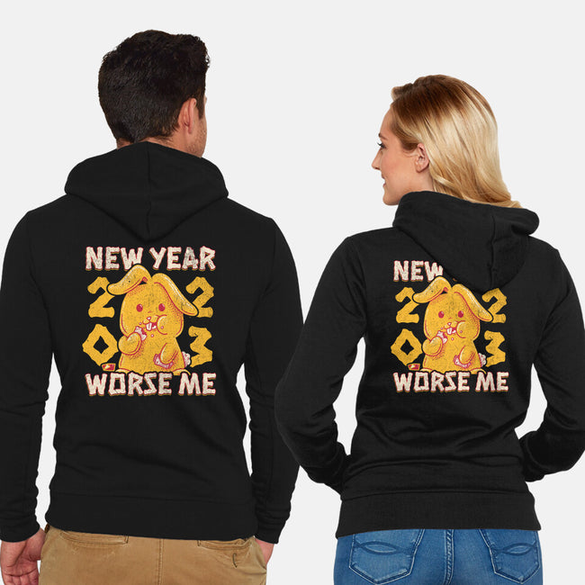 New Year Worse Me-unisex zip-up sweatshirt-Aarons Art Room