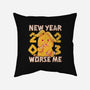 New Year Worse Me-none removable cover throw pillow-Aarons Art Room