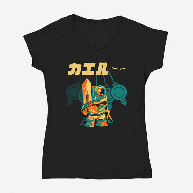 A Glimpse Of The Past-womens v-neck tee-Sketchdemao
