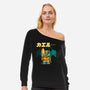 A Glimpse Of The Past-womens off shoulder sweatshirt-Sketchdemao