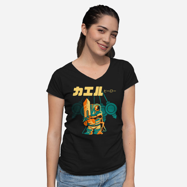 A Glimpse Of The Past-womens v-neck tee-Sketchdemao