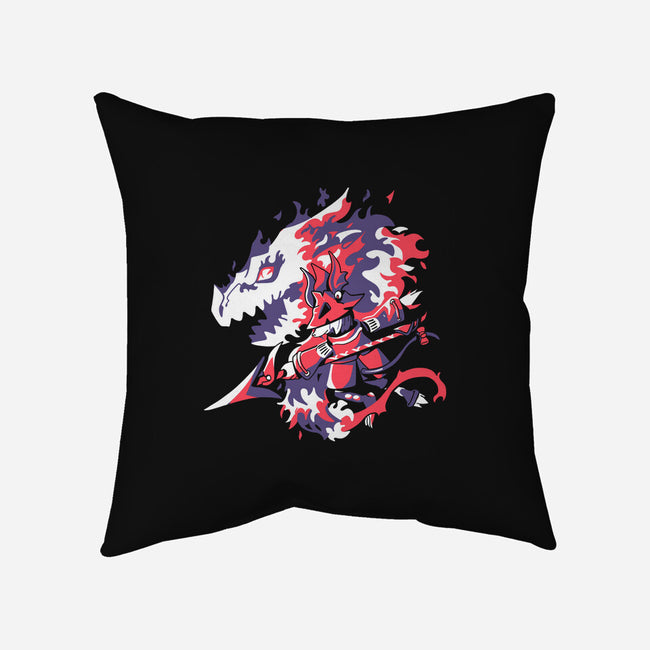 Dragon Knight-none removable cover w insert throw pillow-Sketchdemao