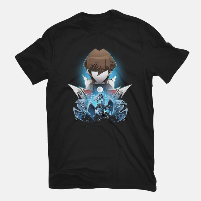 Kaiba And Blue Eyes-womens basic tee-PanosStamo