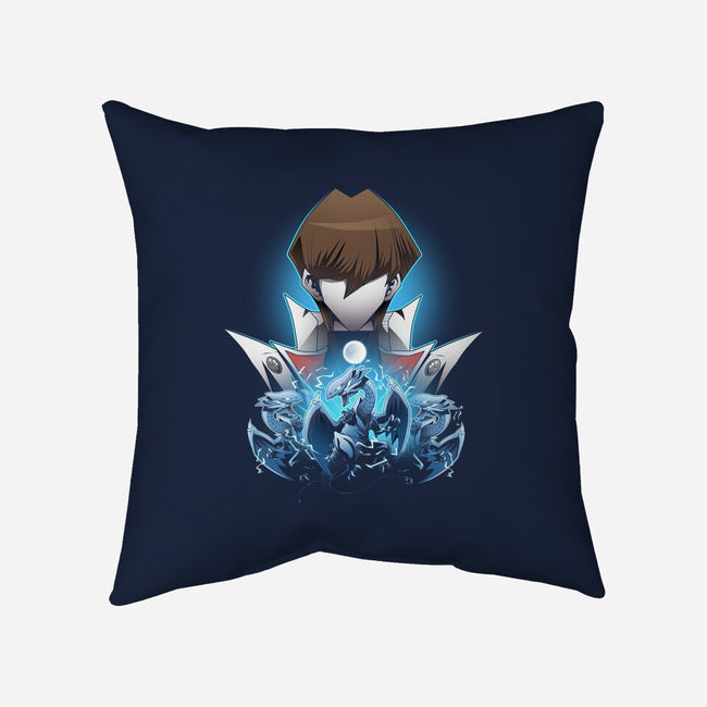 Kaiba And Blue Eyes-none removable cover w insert throw pillow-PanosStamo