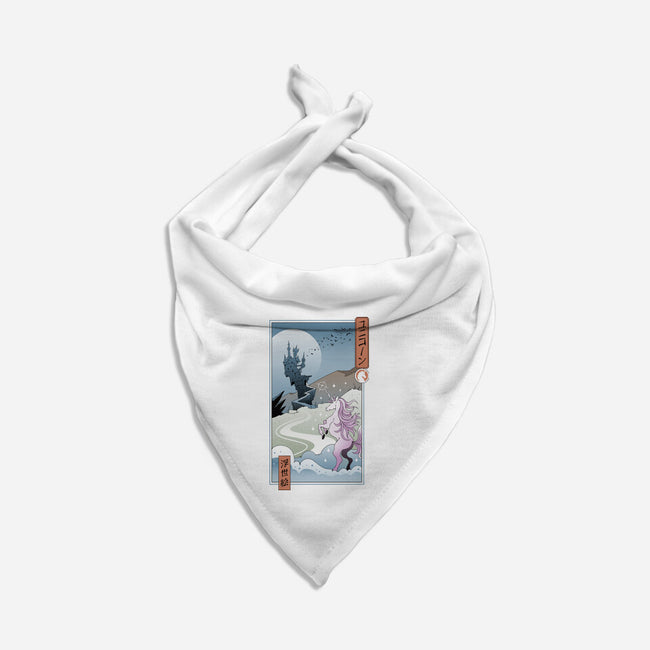 Unicorn Ukiyo-e-cat bandana pet collar-vp021