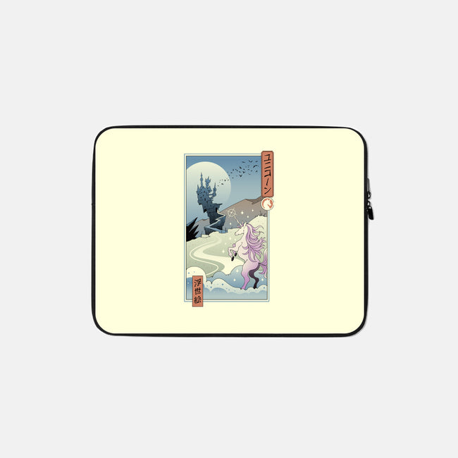 Unicorn Ukiyo-e-none zippered laptop sleeve-vp021