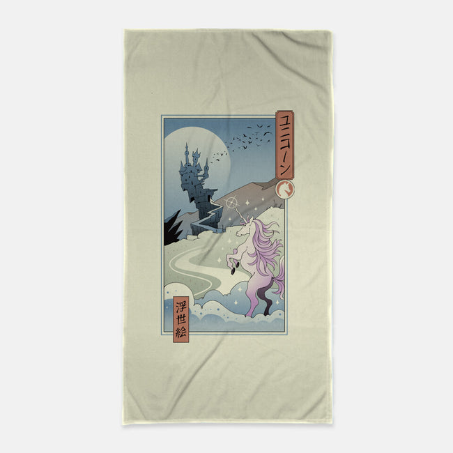 Unicorn Ukiyo-e-none beach towel-vp021