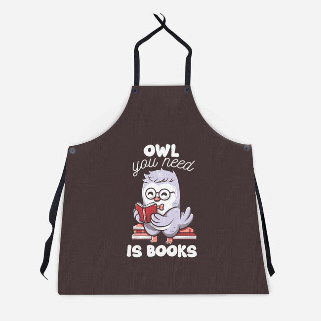 Owl You Need Is Books-unisex kitchen apron-tobefonseca