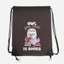 Owl You Need Is Books-none drawstring bag-tobefonseca