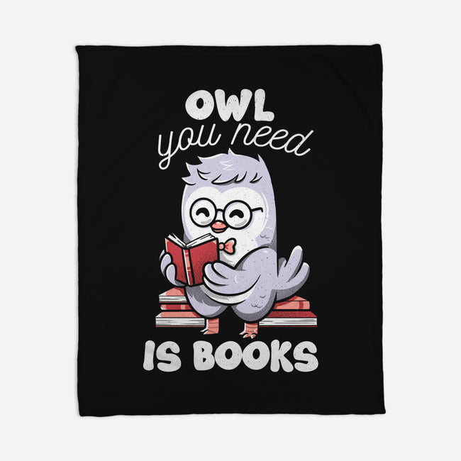 Owl You Need Is Books-none fleece blanket-tobefonseca