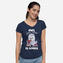 Owl You Need Is Books-womens v-neck tee-tobefonseca