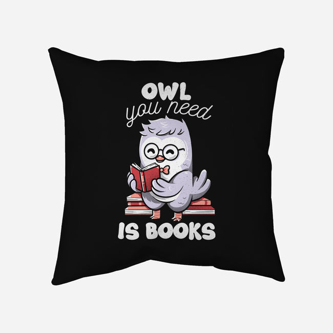 Owl You Need Is Books-none removable cover throw pillow-tobefonseca
