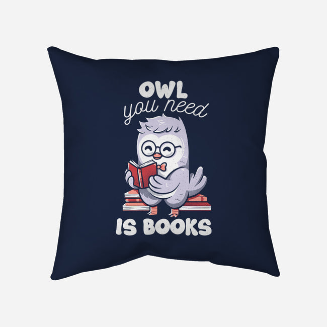 Owl You Need Is Books-none removable cover throw pillow-tobefonseca