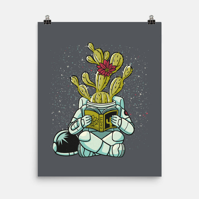 Astronaut Cactus Succulent-none matte poster-tobefonseca