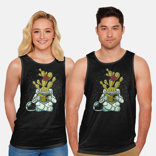 Astronaut Cactus Succulent-unisex basic tank-tobefonseca
