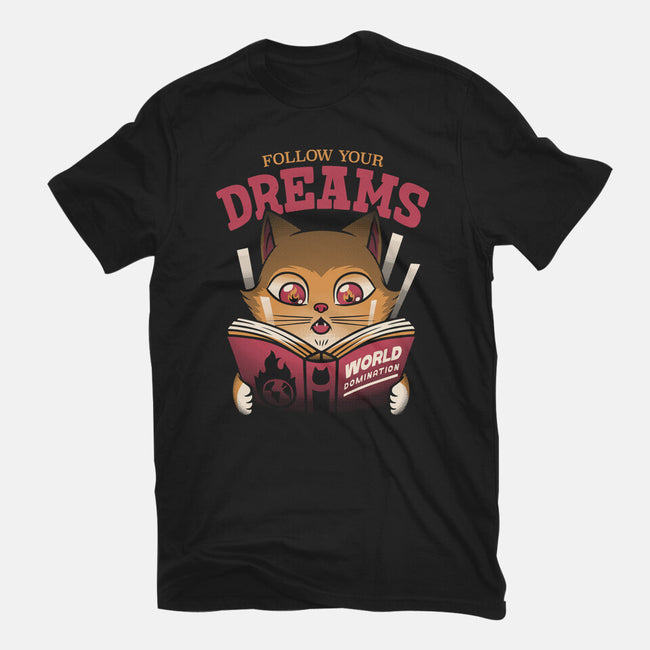 Cat World Domination-womens basic tee-tobefonseca