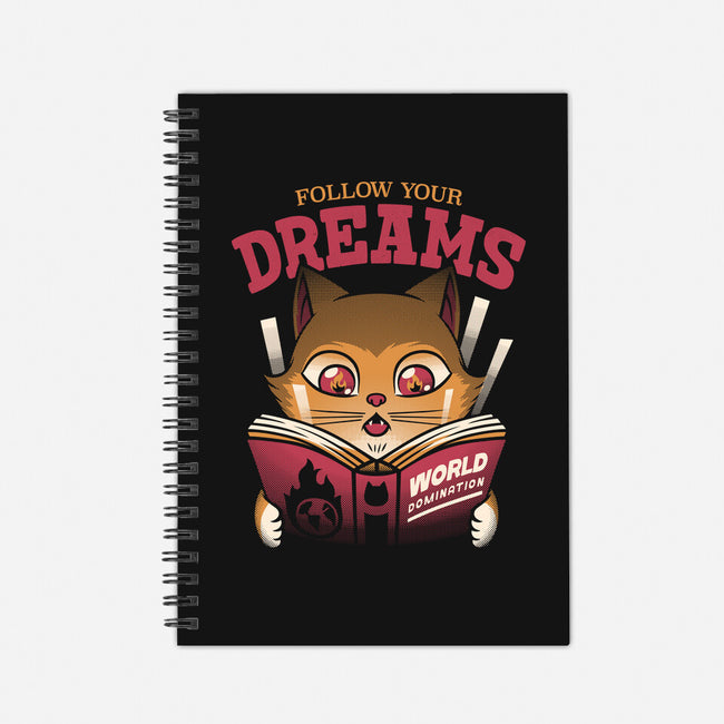 Cat World Domination-none dot grid notebook-tobefonseca