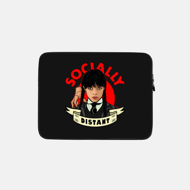 Socially Distant Goth Girl-none zippered laptop sleeve-Boggs Nicolas