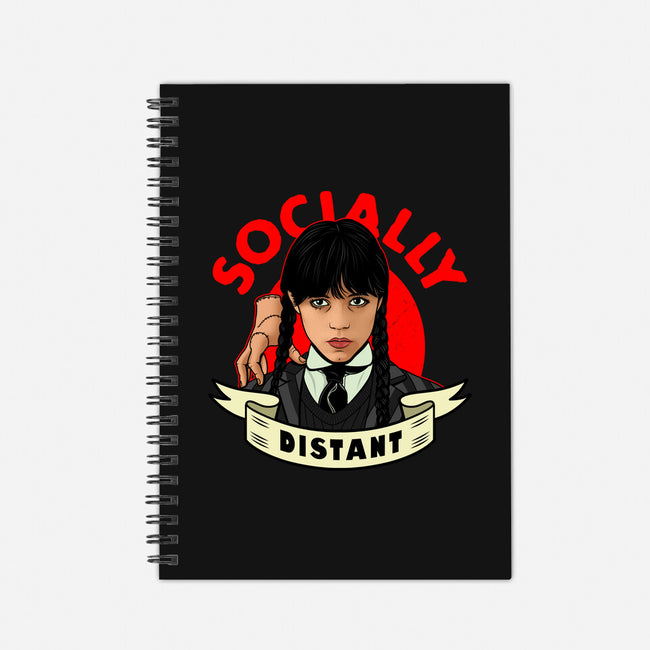 Socially Distant Goth Girl-none dot grid notebook-Boggs Nicolas