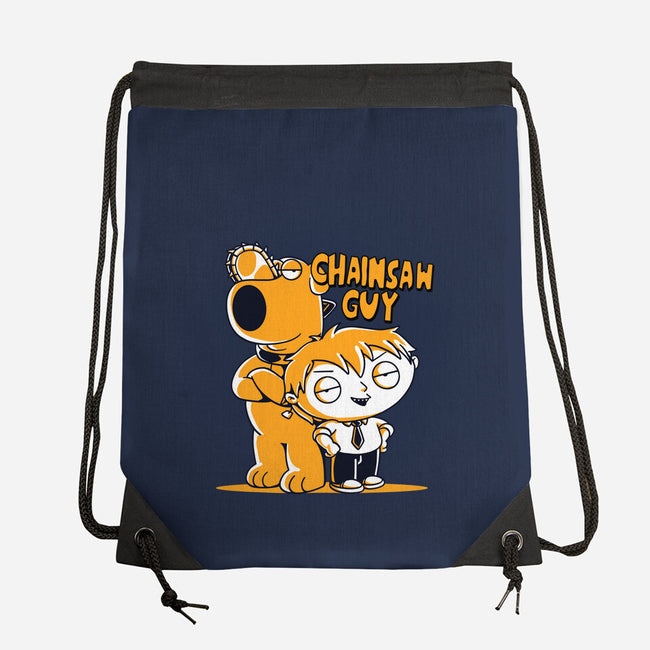Chainsaw Guy-none drawstring bag-estudiofitas