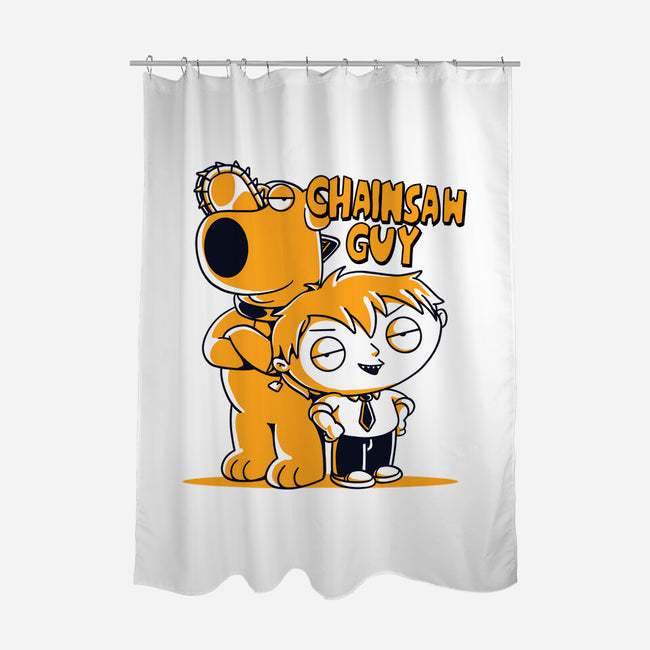 Chainsaw Guy-none polyester shower curtain-estudiofitas