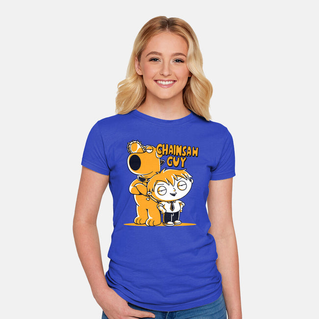 Chainsaw Guy-womens fitted tee-estudiofitas