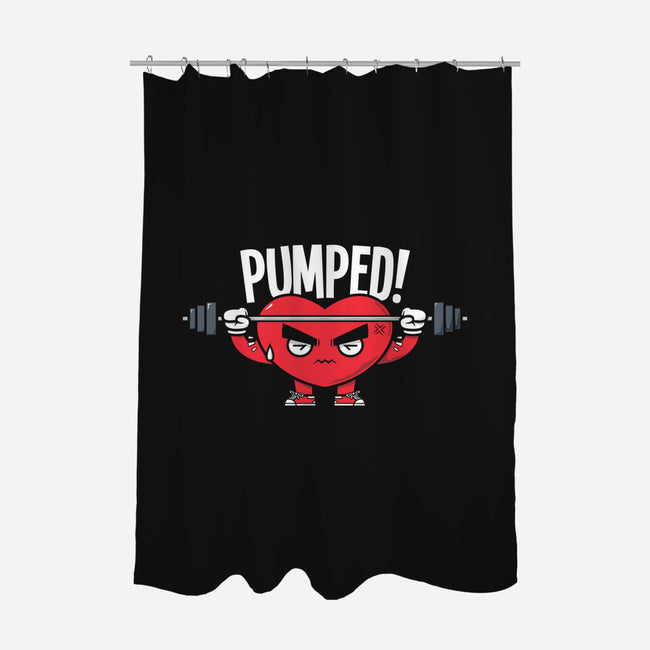 Pumped Heart-none polyester shower curtain-krisren28