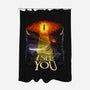 He Sees You-none polyester shower curtain-daobiwan