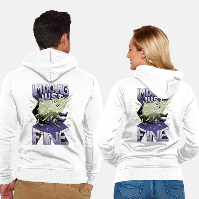 Doing Fine-unisex zip-up sweatshirt-The Inked Smith