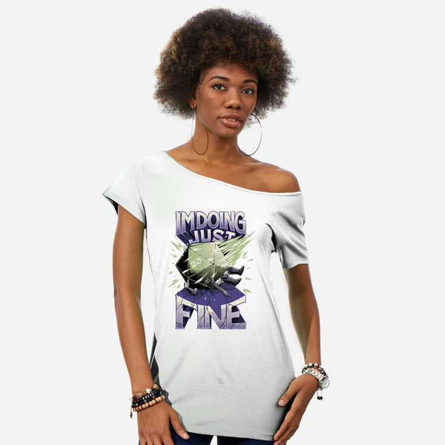 Doing Fine-womens off shoulder tee-The Inked Smith