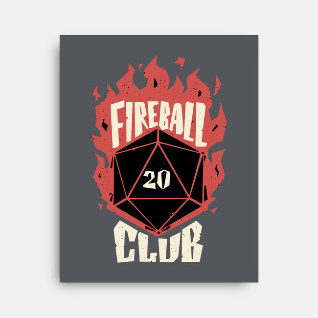 Fireball Club-none stretched canvas-The Inked Smith