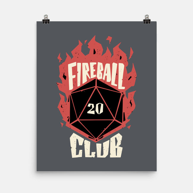 Fireball Club-none matte poster-The Inked Smith