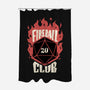 Fireball Club-none polyester shower curtain-The Inked Smith