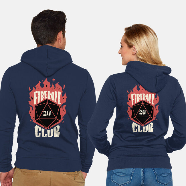 Fireball Club-unisex zip-up sweatshirt-The Inked Smith
