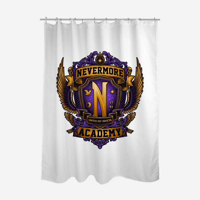 Emblem Of The Academy-none polyester shower curtain-glitchygorilla