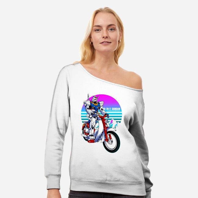 First Rider-womens off shoulder sweatshirt-spoilerinc