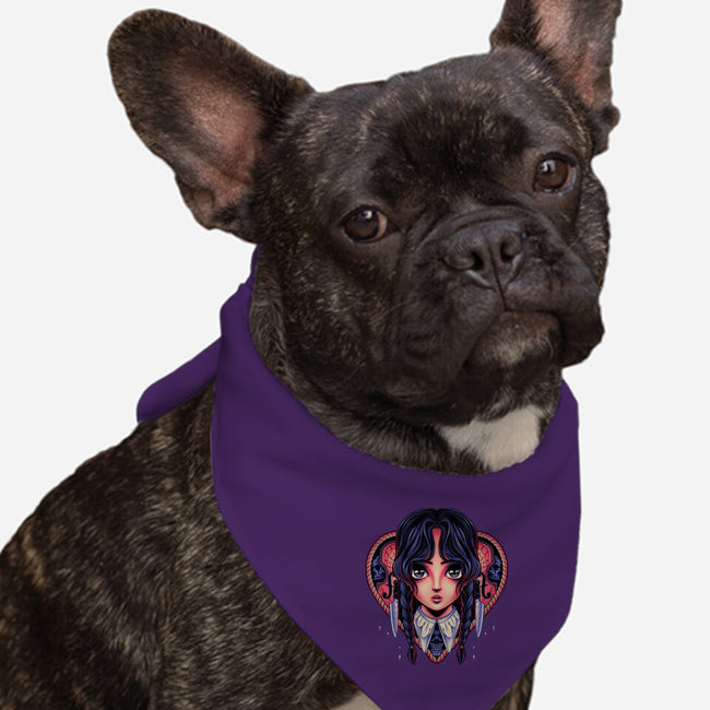 Cute Goth Girl-dog bandana pet collar-momma_gorilla