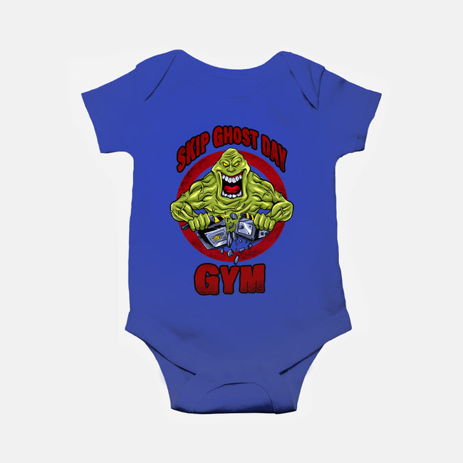 Slimer Gym-baby basic onesie-spoilerinc