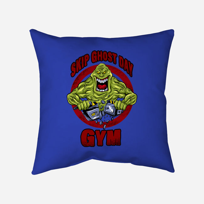 Slimer Gym-none removable cover throw pillow-spoilerinc