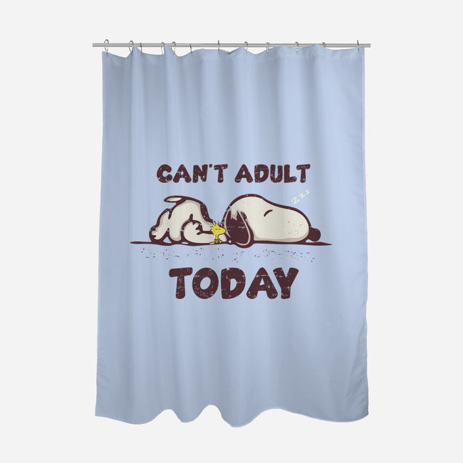 Snoopy Can't Adult-none polyester shower curtain-turborat14