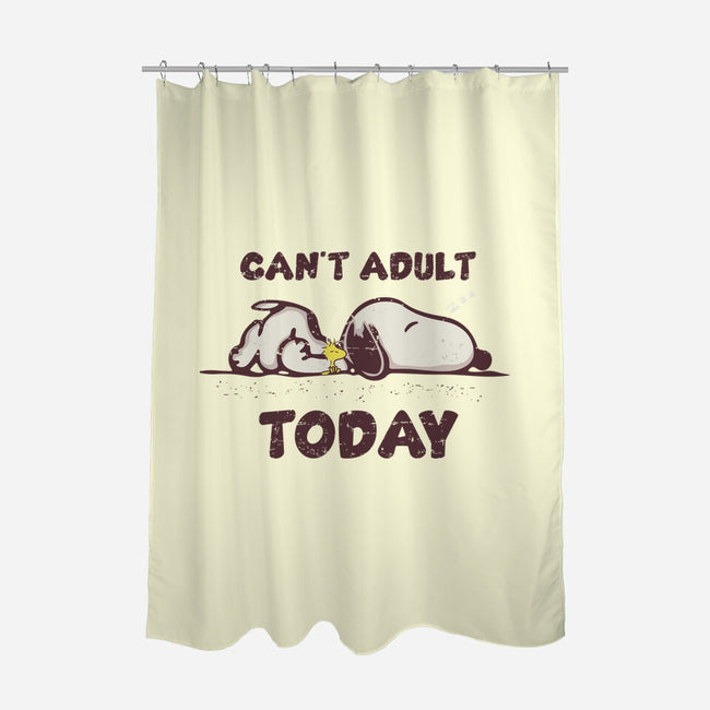 Snoopy Can't Adult-none polyester shower curtain-turborat14