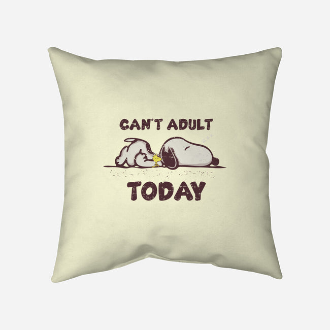 Snoopy Can't Adult-none removable cover throw pillow-turborat14