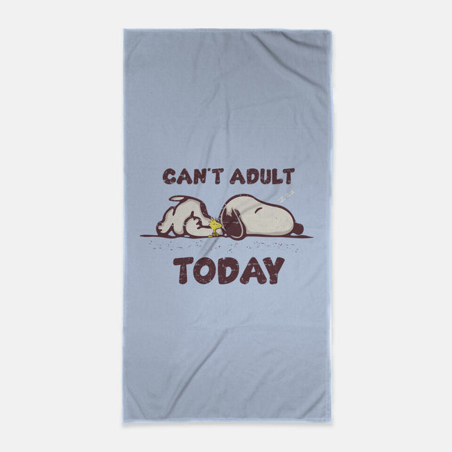 Snoopy Can't Adult-none beach towel-turborat14