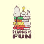 Reading Is Fun With Snoopy-none stretched canvas-turborat14