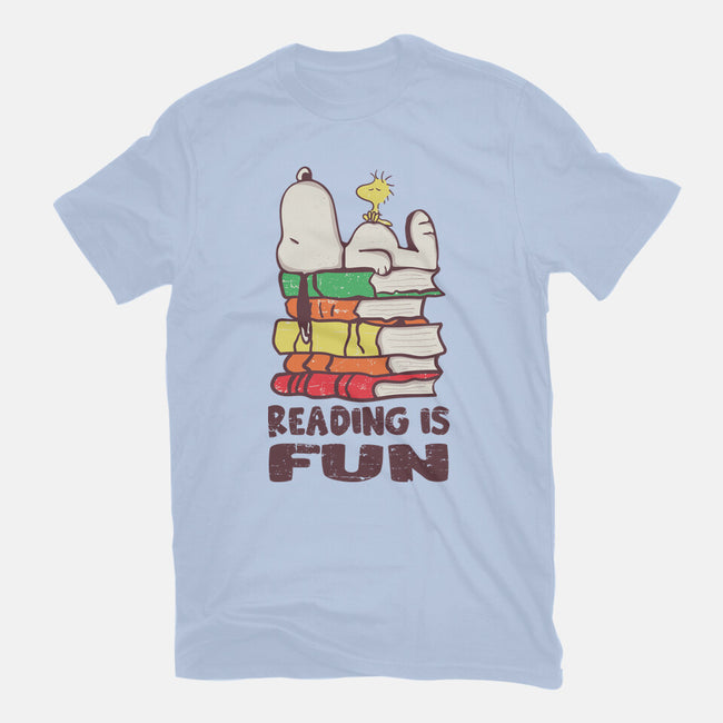 Reading Is Fun With Snoopy-mens heavyweight tee-turborat14