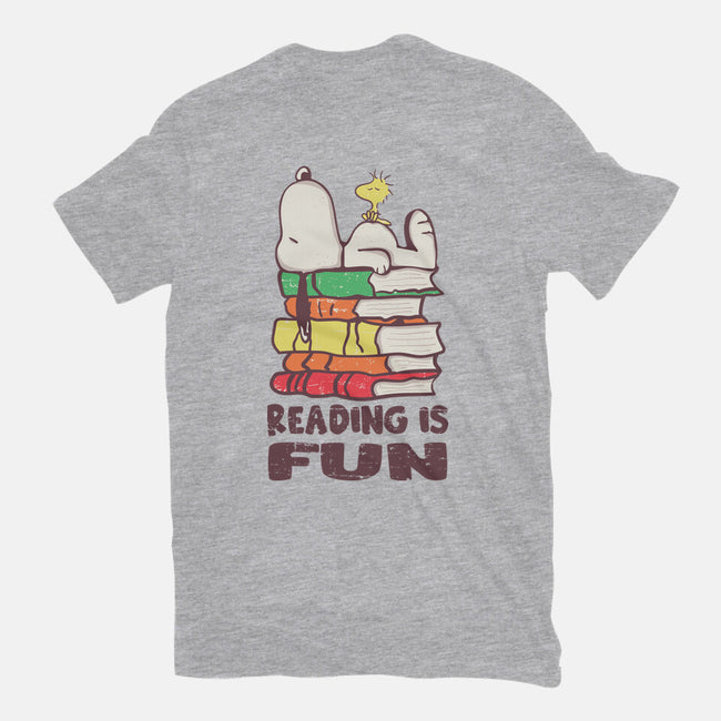 Reading Is Fun With Snoopy-womens fitted tee-turborat14